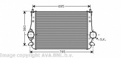 AVA QUALITY COOLING vw4251 -  Интеркулер